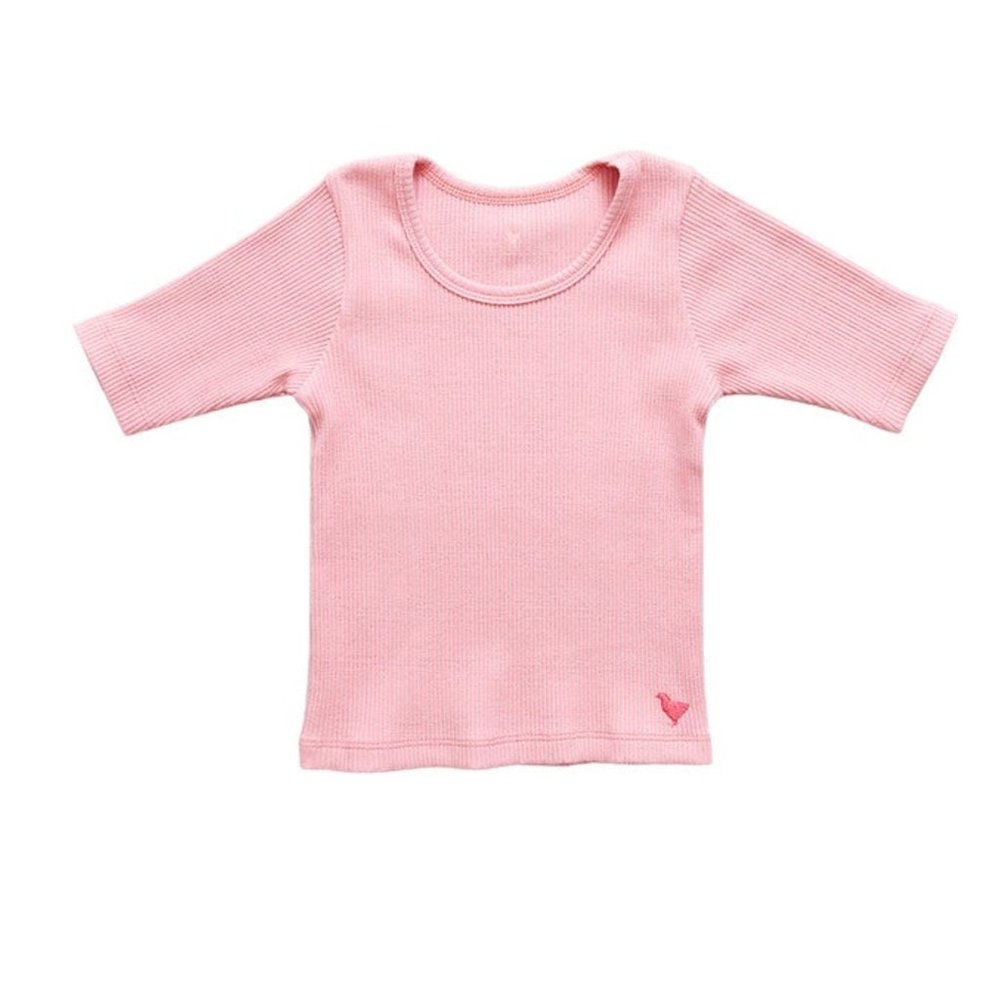 Pink Chicken Girls Organic Rib Top - Apricot